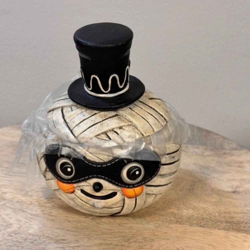 New Johanna Parker Halloween Mummy Head Container